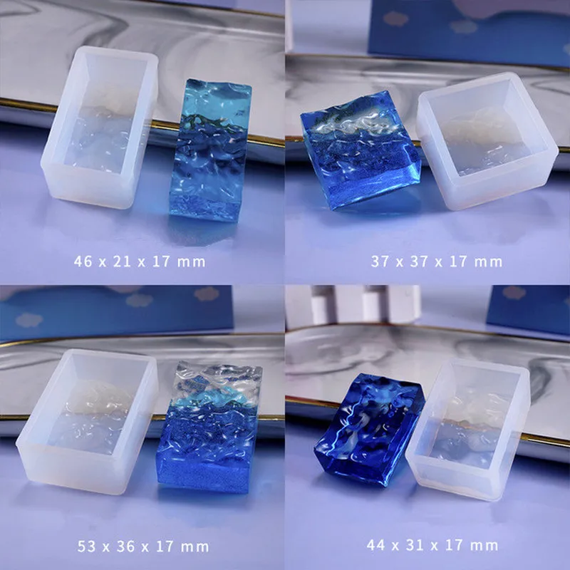 Round Square Silicone Mould Dried Flower Resin Decorative Craft DIY Water Ripple Mold Epoxy Molds for Jewelry | Дом и сад