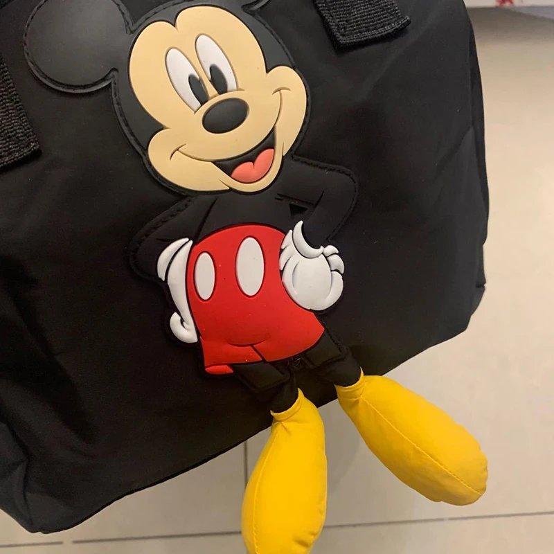 

Disney Mickey Mouse New Girl Children Single Shoulder Inclined Bag Cute Messenger Mini Handbag Kids Cartoon Mickey Handbag Black