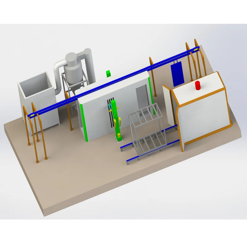 Индивидуальная линия порошкового покрытия с порошковым распылителем и