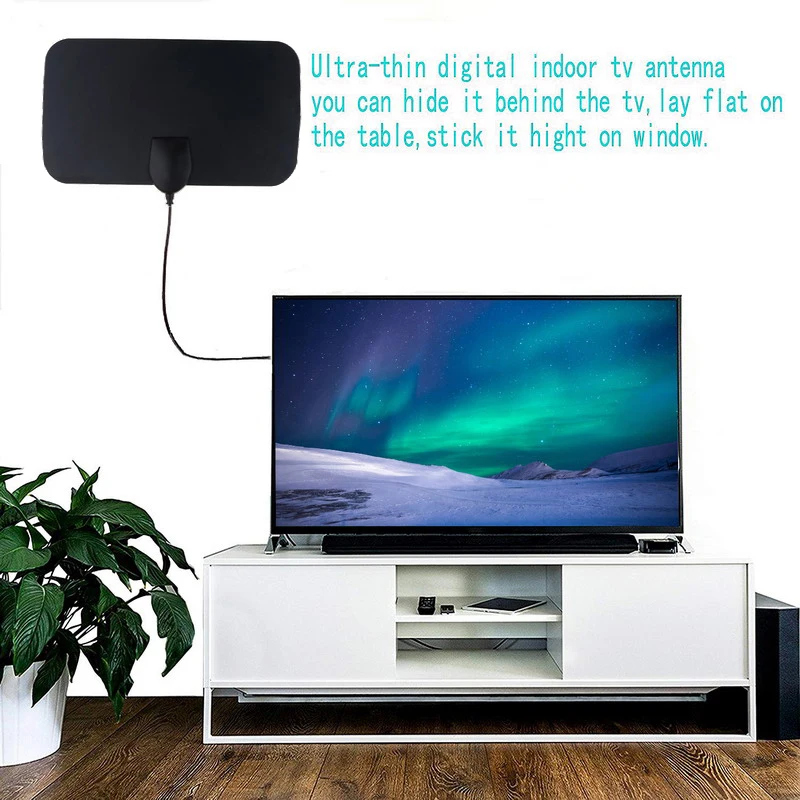 В помещении HD tv DTV коробка цифровой ТВ антенны EU Plug 50 миль усилитель активного
