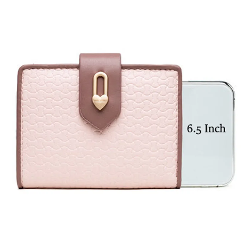 Женские кошельки и из искусственной кожи женский короткий кошелек на застежке