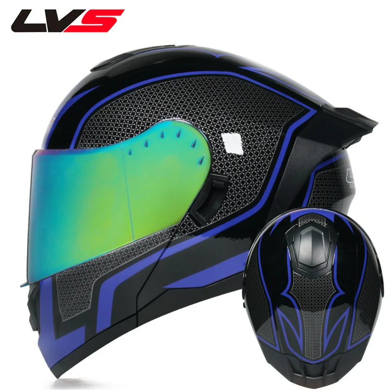 

Мотоциклетные шлемы с двойным козырьком, модульные гоночные шлемы для мотокросса с двойными линзами, полностью безопасные