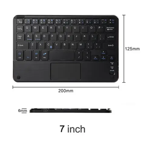 Беспроводная Bluetooth клавиатура с тачпадом, Универсальная Портативная мини-клавиатура с тачпадом