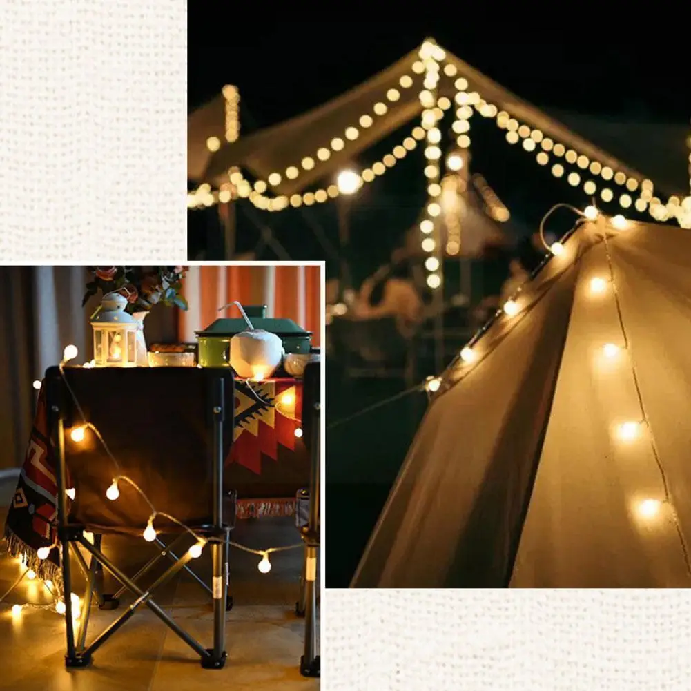 

Christmas Led Light String Luminous Bubble Ball Wave Starry Camping Outdoor Ball Ball Atmosphere Waterproof Light Bubble Te G5j0