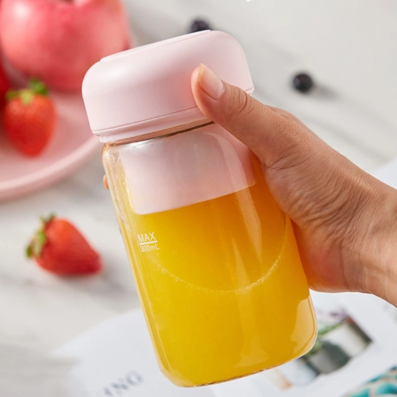 Перезаряжаемая портативная Милая электрическая соковыжималка бытовая