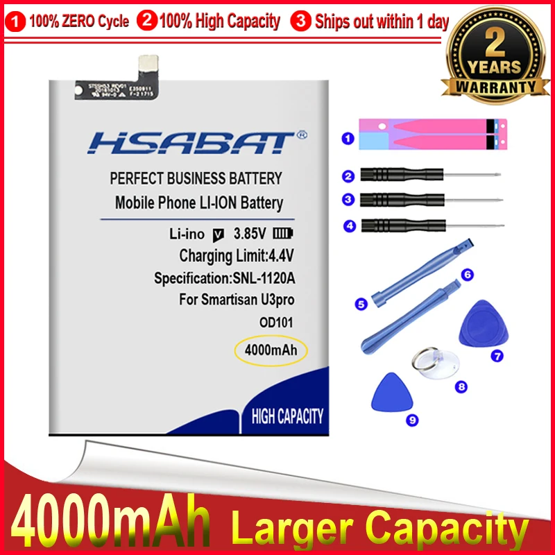 Аккумулятор HSABAT 0 цикл 4000 мАч DC101 для Smartisan U3pro OD101 OD103 OD105 OS103 OS105 аккумулятор - купить