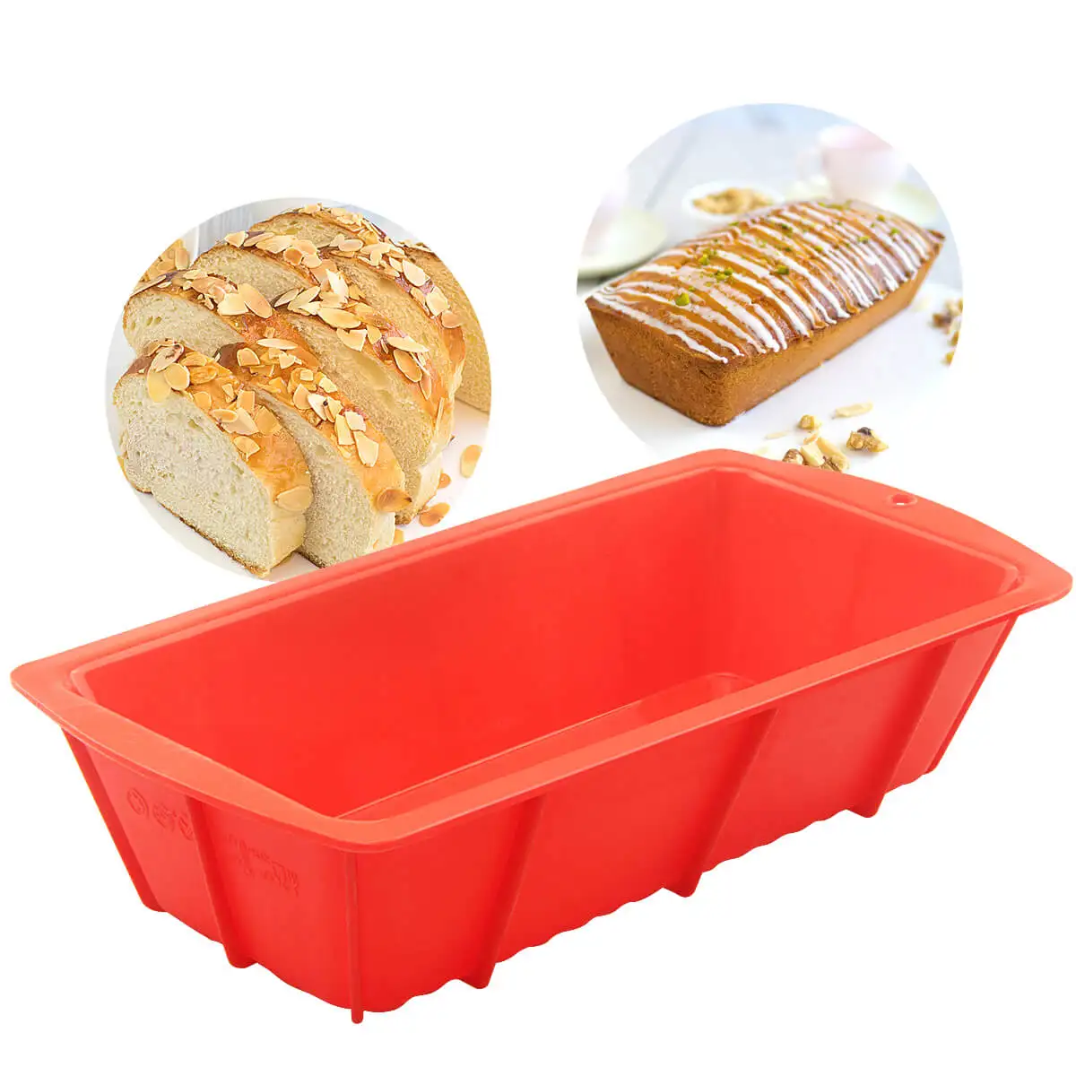 

Силиконовая форма для хлеба, антипригарная многоразовая форма для выпечки хлеба, для домашних тортов, хлеба, блинчиков и кексов