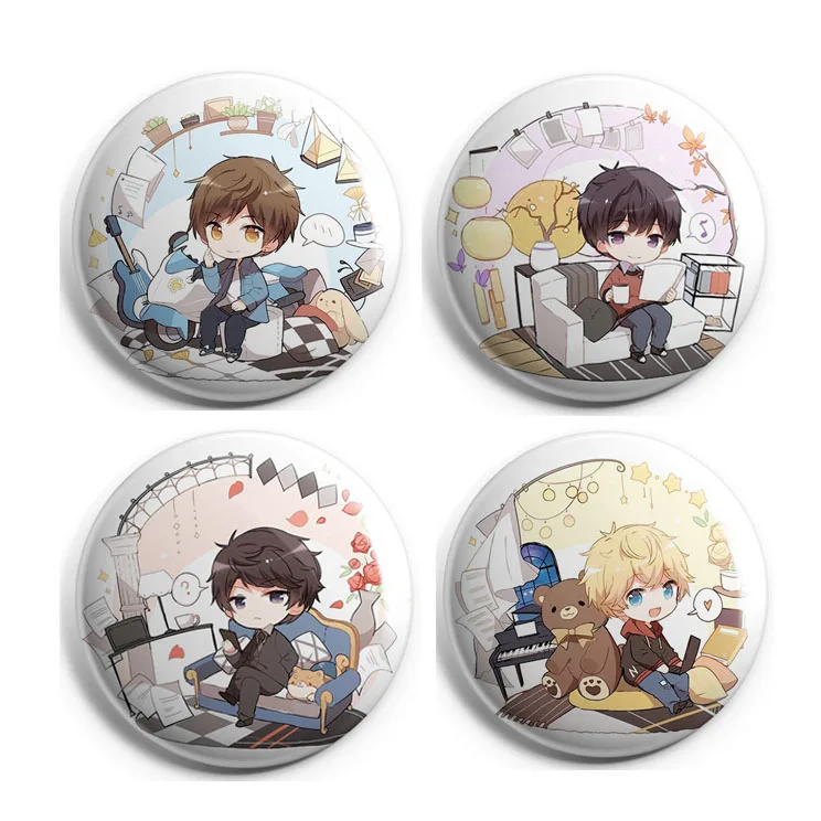 

Mr Love: Queen's Choice Anime Brooch Models Round Anime Badge Brooch Accessories Gavin Periphery Brooches Collection Toy Gifts