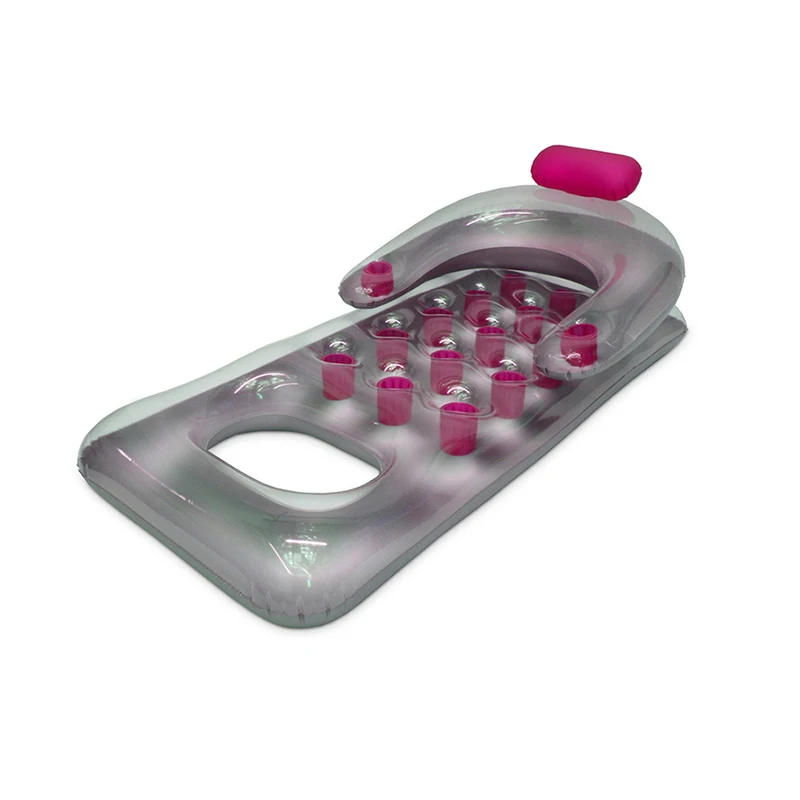 Летние Водные надувные матрасы с 18 держателями для чашек плавающий шезлонг