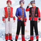 Женский костюм Гуанчжоу, Китайская национальная одежда юнаня для мужчин, костюмы для танцев и представлений