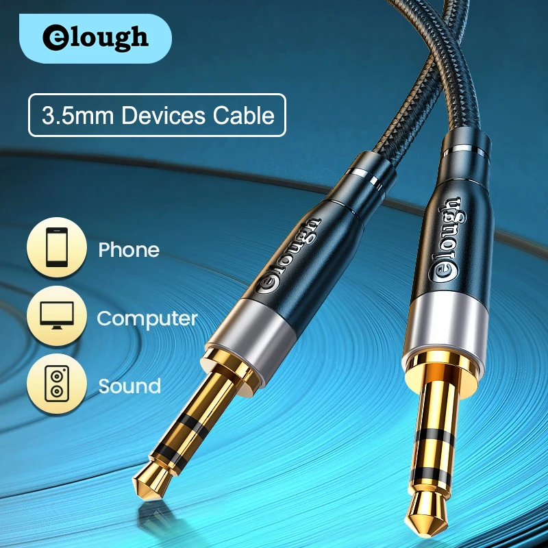 AUX-кабель Elough с разъемом 3 5 мм аудиокабель кабель для колонок наушников