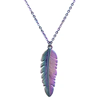 feather necklace colar womens neck chain necklaces for man hip hop choker jewelry gift vintage plumage pendant couple gifts