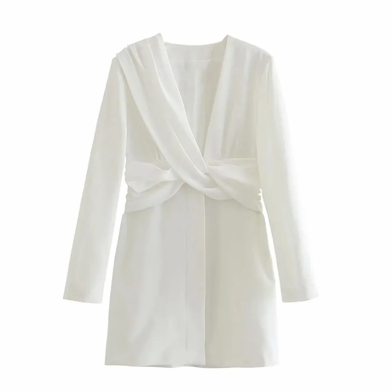 

2021 Blazer Dress Woman Knot Mini Summer Dress Women Long Sleeve Pink Short Dresses Office Wear Black Elegant Dresses