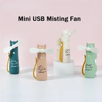 multifunction portable mini usb misting fan water alcohol disinfection spray personal cooling mist humidifier rechargeable