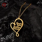 Goxijite модное индивидуальное ожерелье с полым сердцем именем персонализированное ожерелье из нержавеющей стали с стетоскопом креативный подарок