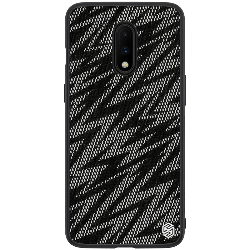 Черный Для Oneplus7 Oneplus 7 pro One plus 7pro чехол мерцающие Чехлы Nillkin Твердый ПК и мягкий ТПУ градиент полиэфирные Светоотражающие задняя крышка - Цвет: Черный