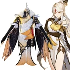 Костюм для косплея Genshin Impact NINGGUANG, женскоеженское платье для хэллоуивечерние, униформа Liyue, полный комплект из 7 звезд