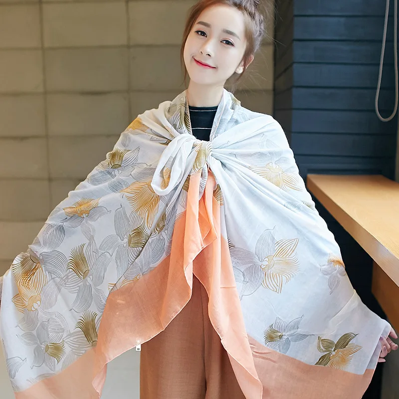 

cotton and linen hot style kao edge design restoring ancient ways of yiwu scarves wholesale scarves female manufacturer