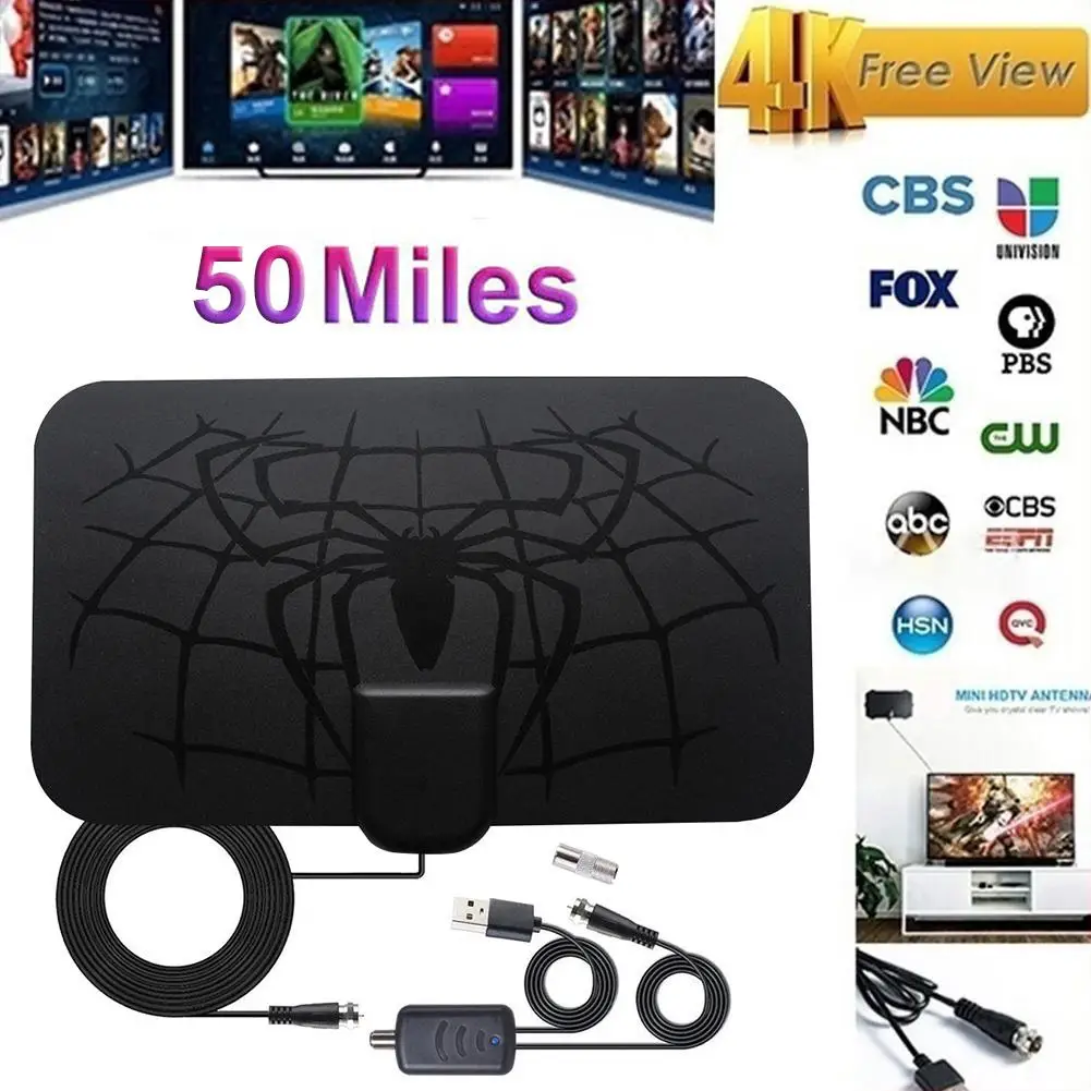 Внутренняя цифровая фотовспышка 1500 миль усиленная HDTV антенна 4K Isdb-tb местный