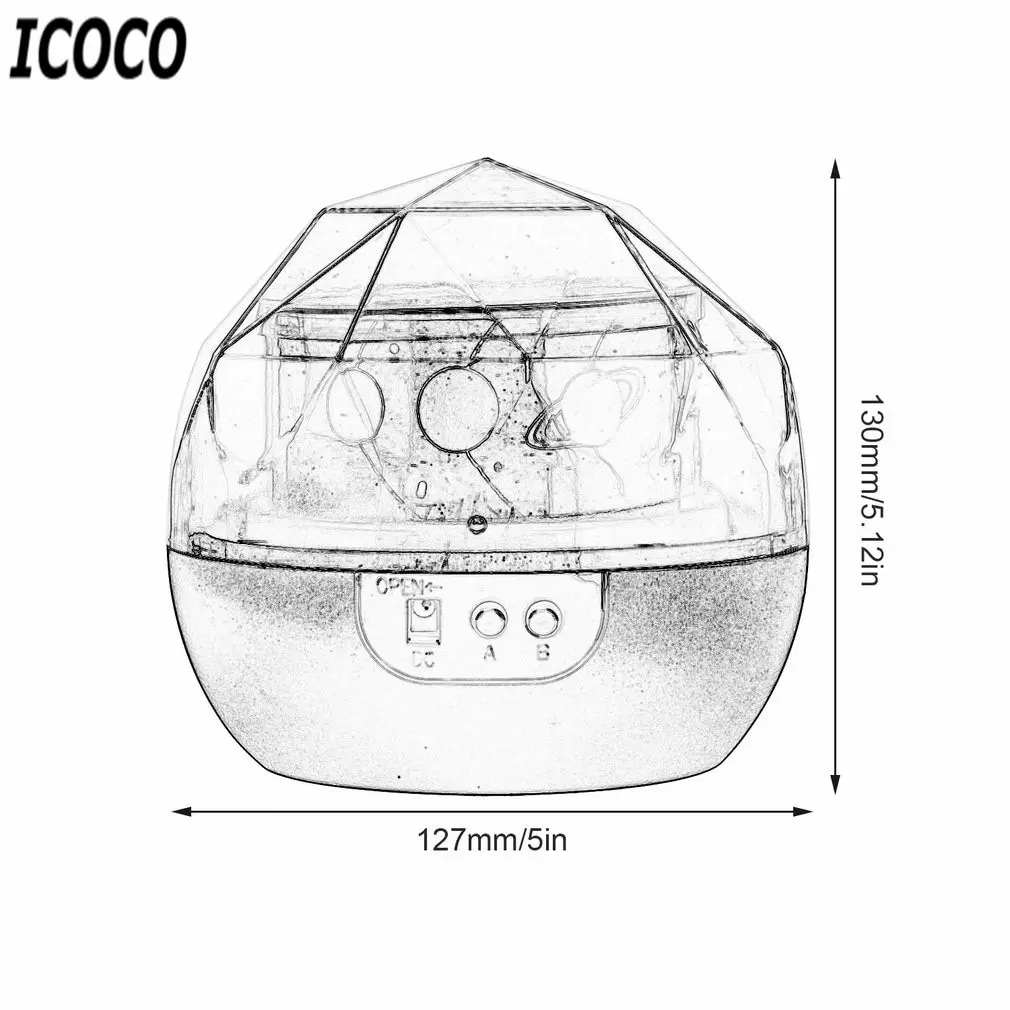 ICOCO, звездное небо, Волшебная Лампа для проектора, Созвездие/планета/Земля/Рождество, вращающийся Galaxy, светодиодный светильник, ночник, Космический светильник, Вселенная