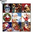 Полноформатная Алмазная вышивка сделай сам с крестом, Рождественская 3D Мозаика из страз, мозаика с Санта-Клаусом, картина для украшения дома