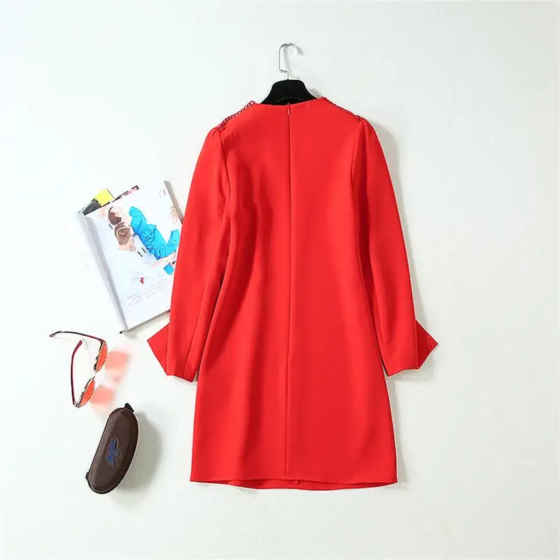 Женское мини-платье с круглым вырезом повседневные однотонные платья длинным