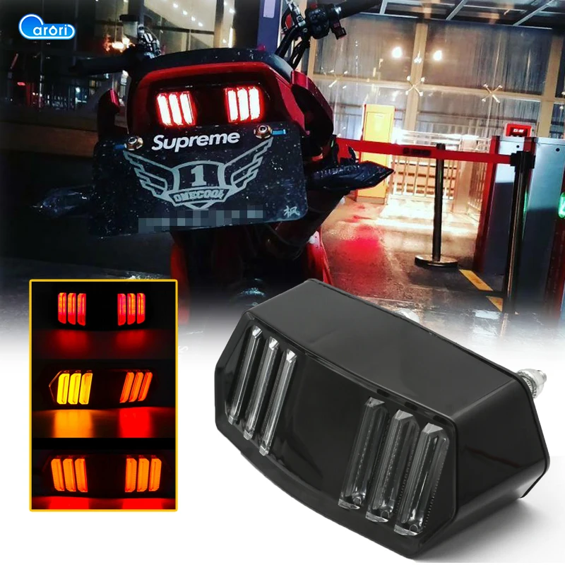 

LED Motorcycle Turn Signals Light ABS Waterproof Tail Lights Rear Blinker Brake Running Flasher For Honda MSX125 CBR650F CTX700