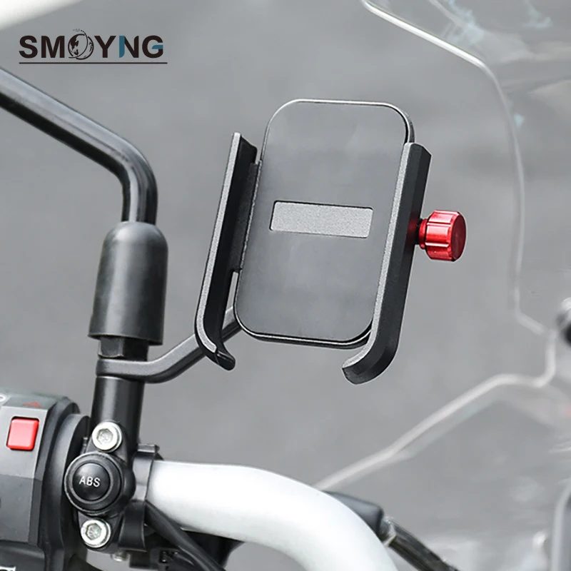 smoyng aluminum alloy bicycle motorcycle phone holder stand adjustable support moto bike handlebar mirro mount for iphone xiaomi free global shipping