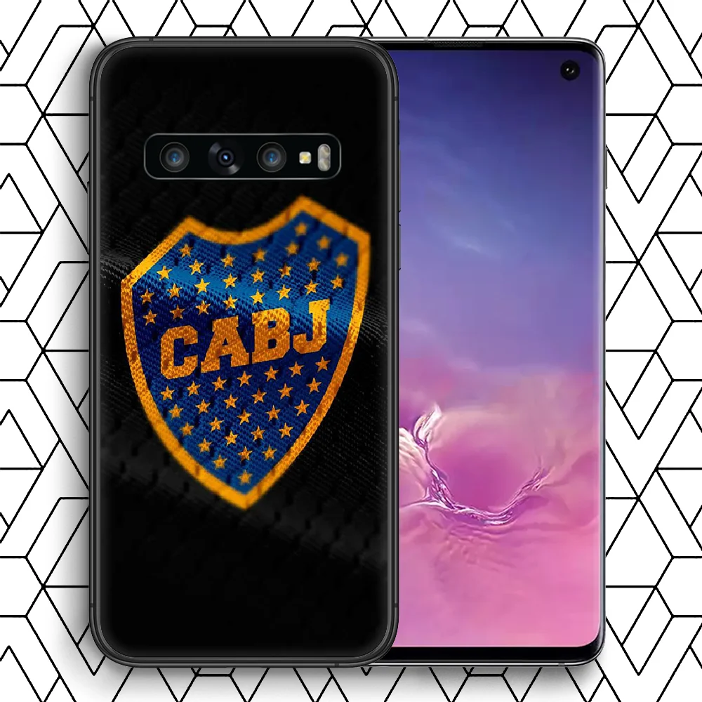 

Boca Juniors Soccer Phone Case For Samsung Galaxy Note S 8 9 10 20 Plus E Lite Uitra black Coque Luxury Cover Trend Shell