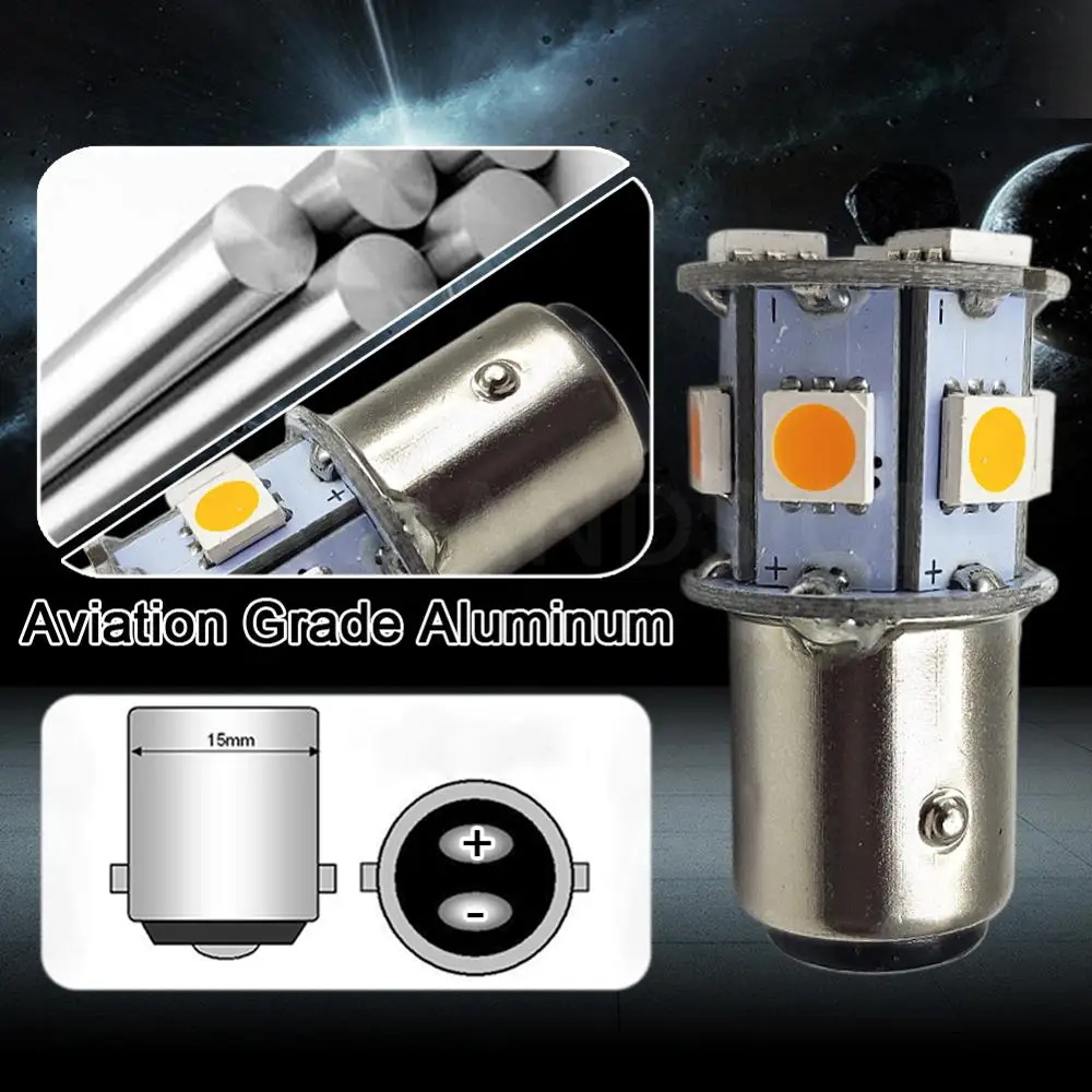 1 шт 6V 1156 BAU15S 1157 ba15d Мото Led 5050 светильник P21/5 Вт тормоз задних фонарей указателей