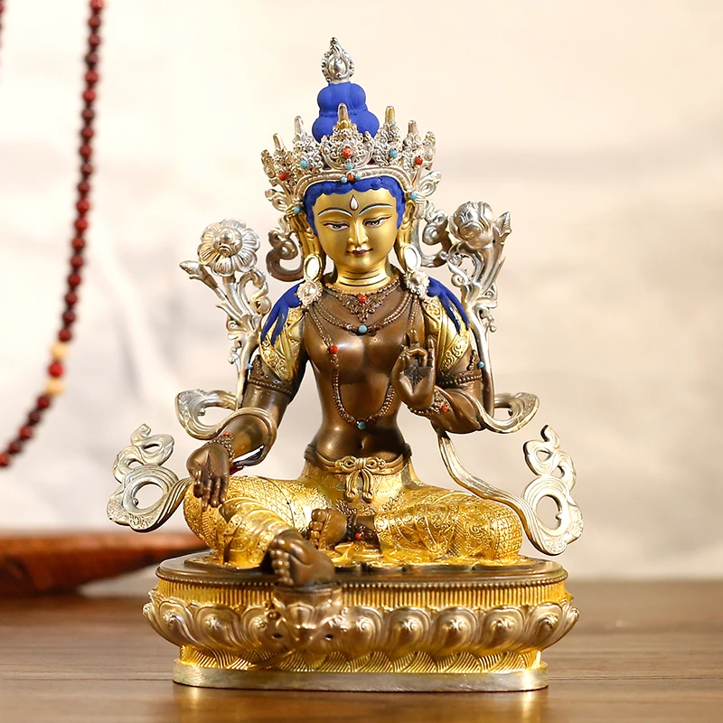 

Хорошее качество, позолоченная статуя Будды, Азия, Непал, Тибетский храм, благословенное здоровье, удачи, Бодхисаттва, Зеленая Тара Гуань Ин...