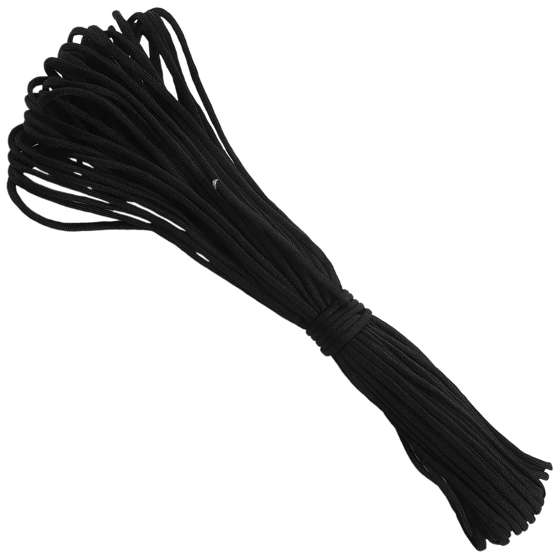 Паракорд 100 футов 550 парашютный шнур для выживания-черный | Дом и сад