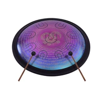 14 inch uu drum hand pan drum alloy steel tongue drum 9 double tone tongues percussion instrument with carry bag
