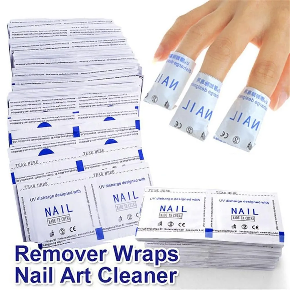 

50Pcs/Set Gel Polish Remover Wraps Pads Foil Nail Art Cleaner DIY Tool