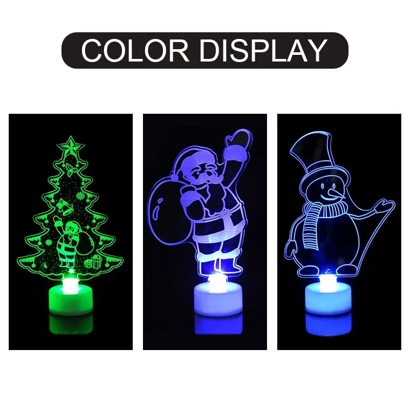 Новинка 2019 красочный акриловый декоративный светильник для рождественской елки