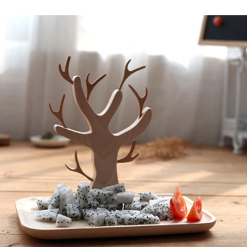 Съемная Фруктовая тарелка вилка набор фруктовый поддон для хранения ювелирных