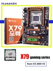 Игровая материнская плата HUANANZHI X79 Deluxe с высокоскоростным M.2 SSD слотом ЦП Intel Xeon E5 2680 V2 SR1A6 2,8 ГГц 10 ядер 20 потоков