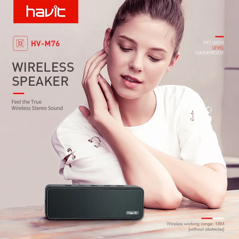 Портативная Bluetooth Колонка Havit Беспроводная Громкая колонка звук 16 Вт стереозвук