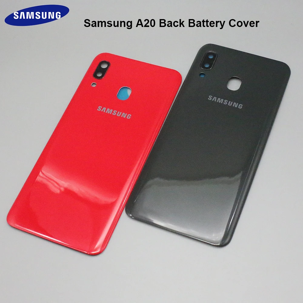 

Оригинальная задняя крышка батарейного отсека Samsung Galaxy A20 A205 SM-A205F A205DS, задняя крышка корпуса, запасные части для ремонта
