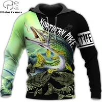 autumn fashion mens hoodie northern pike fishing 3d all over printed hoodies and sweatshirt unisex casual stree sportswear dw790