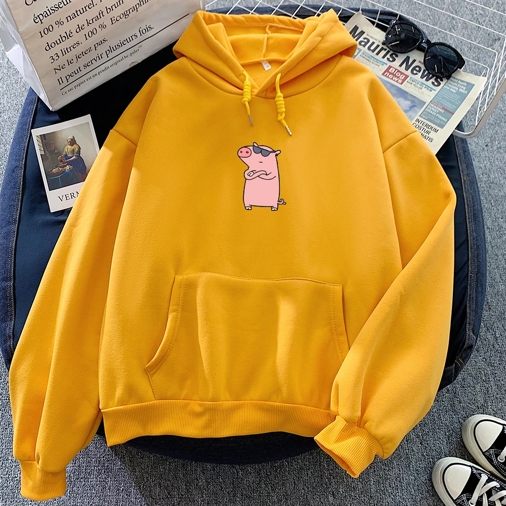 Cool Funny Autumn Womens Kpop Sweatshirts Kawaii Hoodie Harajuku Pink Sweatshirt-women Vintage Thick Hoodies Sweetshirt Suit