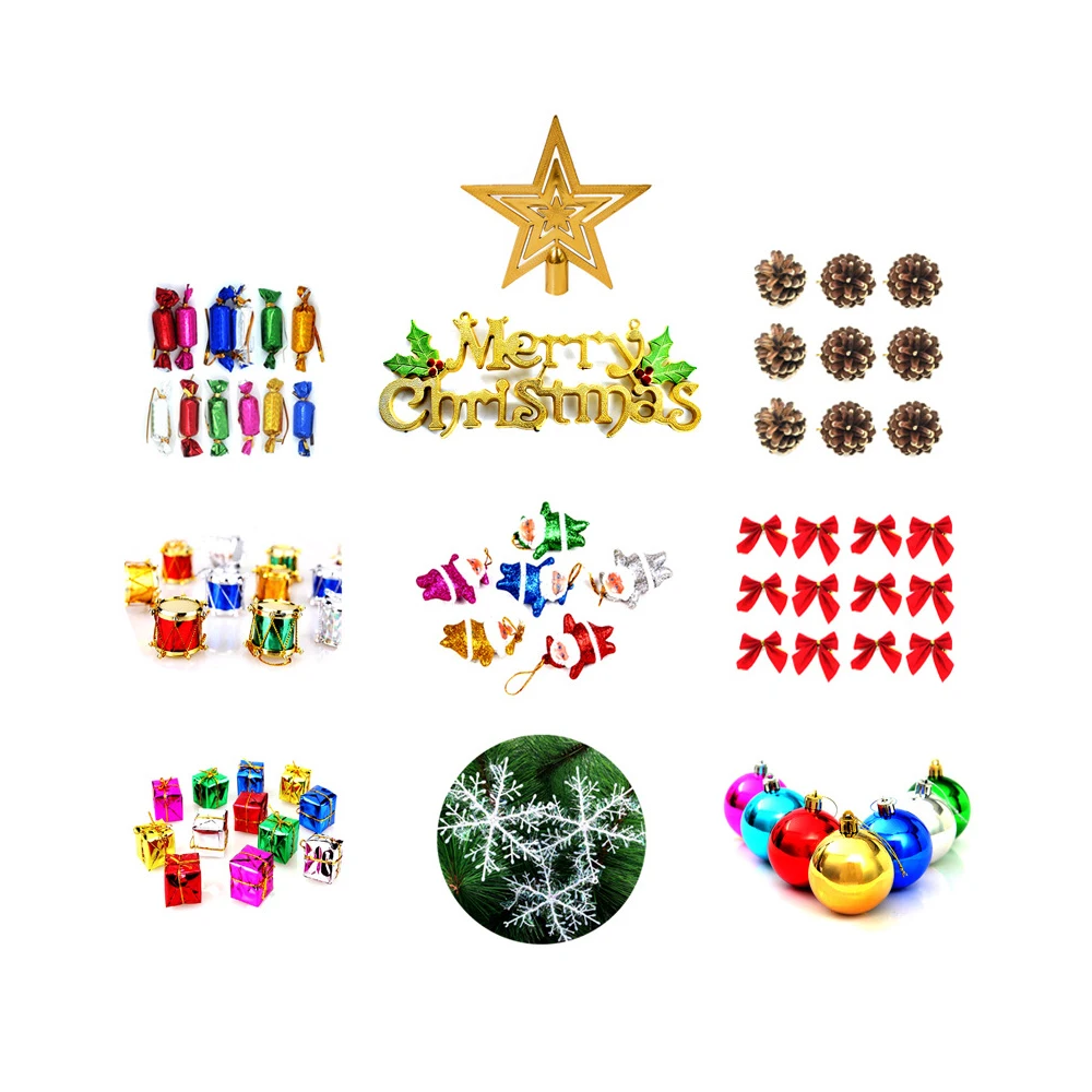 Рождественская елка украшения Висячие 74 шт. пижамный комплект на Рождество