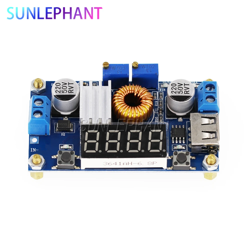 

1pcs XL4015 High Power 5A 75W DC-DC Adjustable Step-down Charger Module Step Down Buck Converter LED Driver With Voltmeter