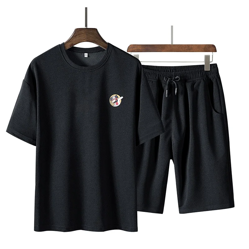 Мужской повседневный пляжный костюм с коротким рукавом и шортами | Мужская