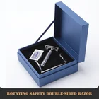 Лучший высококачественный инструмент для ухода за мужчинами для безопасного бритья, 5-в-1 хромированная металлическая двухсторонняя бритва с откручивающейся головкой в подарочной коробке