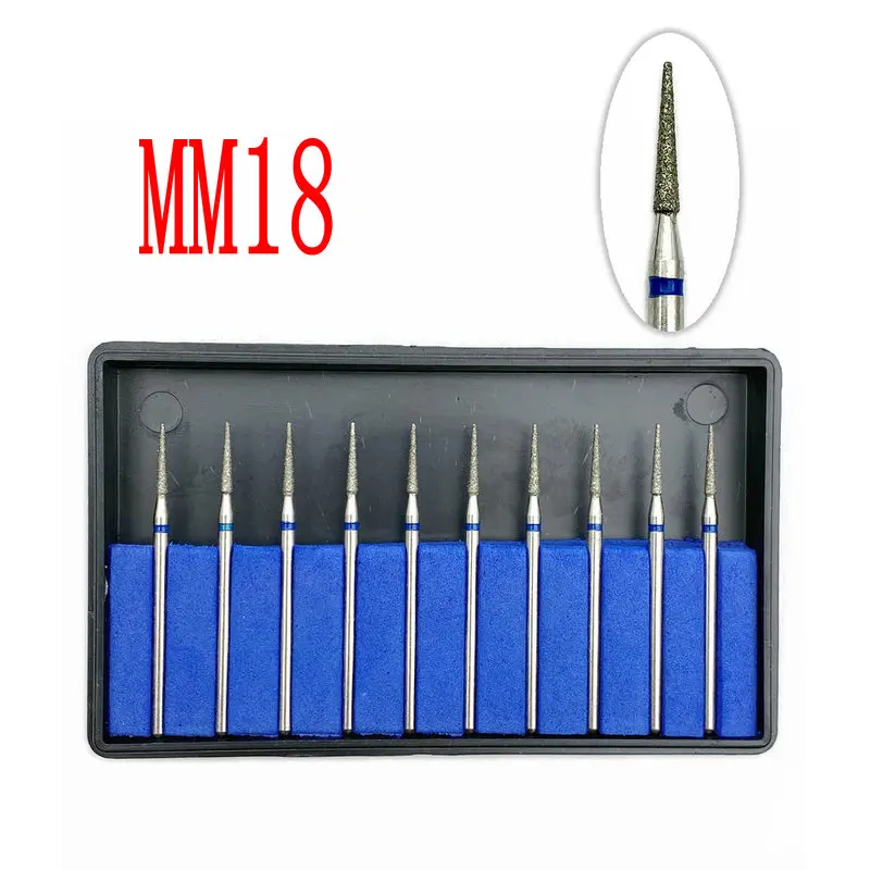 10 шт./компл. Алмазная дрель для ногтей Фрезерный резак стоматологический