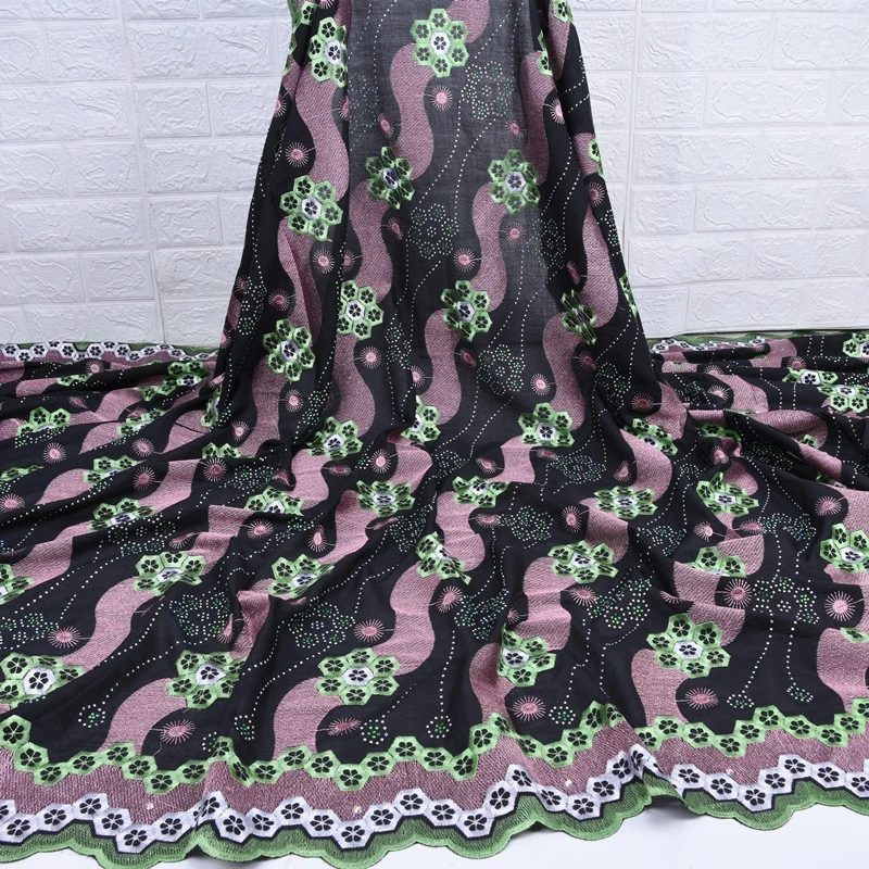 

New African Lace Fabric Comfortable Nigerian Dry Fabric Embroidery Swiss Cotton Lace Fabric For Wedding Party A1746