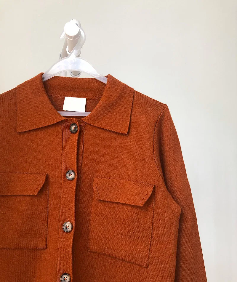 Женский шерстяной вязаный жакет с длинным рукавом кардиган свитер Топ |