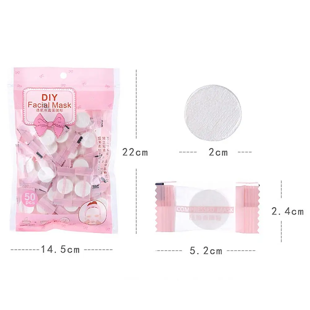 50 шт./пакет Сжатый одноразовые маски Портативный сухой нетканое волокно маска