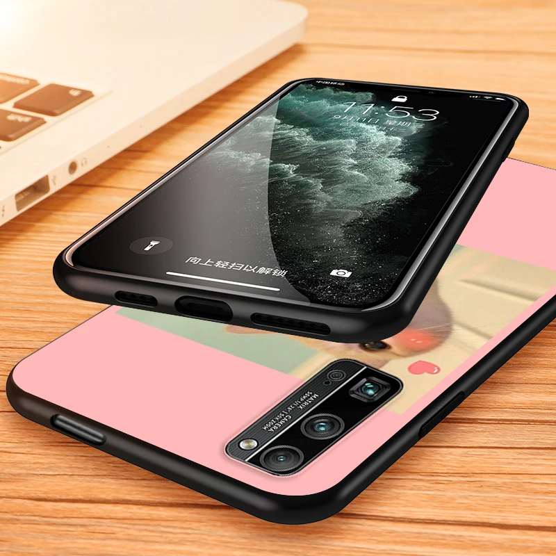 hot cute cat for honor x10 v9 10x 10i 10 9c 9a 9s 9x 9i 9n 9x 9 lite pro ru black phone case free global shipping